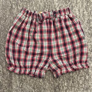 NWOT The Beaufort bonnet co. Pink,navy, green plaid bloomer shorts 7/8